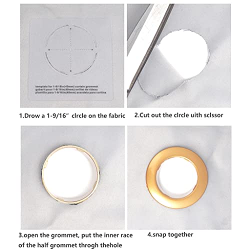 32 Pack Curtain Grommet Plastic Eyelet Rings Inner Diameter 1-9/16"(40Mm) Curtain Eyelet Rings Nanoscale Kit Matte Curtain Rod Large Grommet Kit For Fabric (Silver) #TOP6