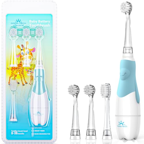 DADA-TECH Toddler Electric Toothbrush Kids Age 1-2-3 Years Old p (Blue)