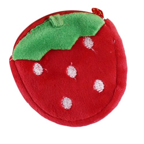 Plush Coin Purse Cartoon Fruit Coin Bag Key Holder Bag Headphones Data Cable Storage Bag for Kid