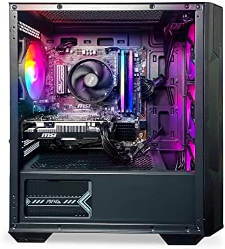 NSX Gaming PC Desktop – AMD Ryzen 5 5500 3.6 GHz, GTX 1650 D6 Ventus XS, 512GB M2 NVME, RGB RAM 16G DDR4 3600, 650W 80PLUS Bronze PSU, Windows 11 Home 64-bit Built in USA