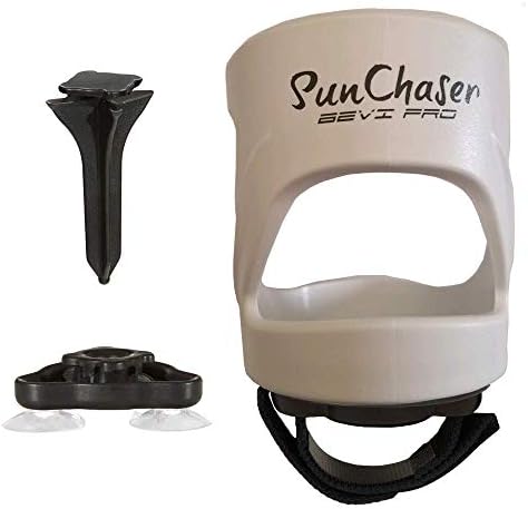 Drink Holder Bevi Pro By SunChaser for Cups and Bottles, Holds Cans and Tumblers - Comes with Drink Stake, Beverage Holder with Strap and Suction for Boats - Gift for Him & Her - Graphite Grey image 5