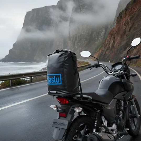 Baú de Lona Moto 50L Impermeável para Delivery e Entregadores – Flexível Universal Resistente | Baslu