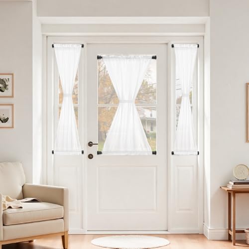 Image of 2 Pack Small Tension Rod 12 to 19 Inch Adjustable Tension Rod Mini Curtain Rod Spring Rod No Drilling Short Tension Rods for Windows, Cupboard, Kitchen, Black