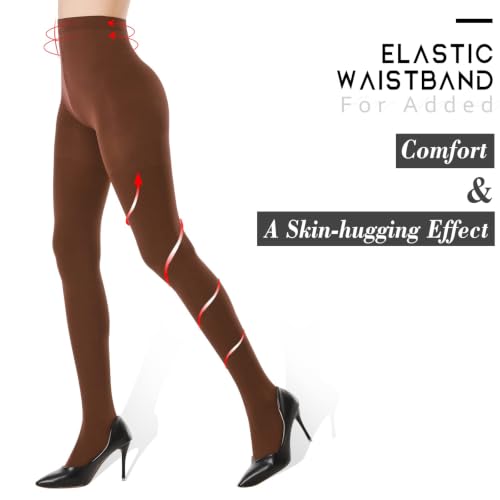 Image of YAGAXI Opaque Control Top Pantyhose for Women High Waist 70D Women's Tights