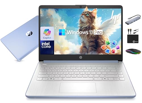 HP Laptop 14" 2025 Intel 16GB RAM 628GB Win11 Pro Blue miniatura 1