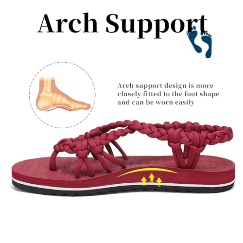 Women's Walking Sandals Arch Support Orthopedic Recovery Flats Sandals Cushion Adjustable Strap for Plantar Fasciitis2