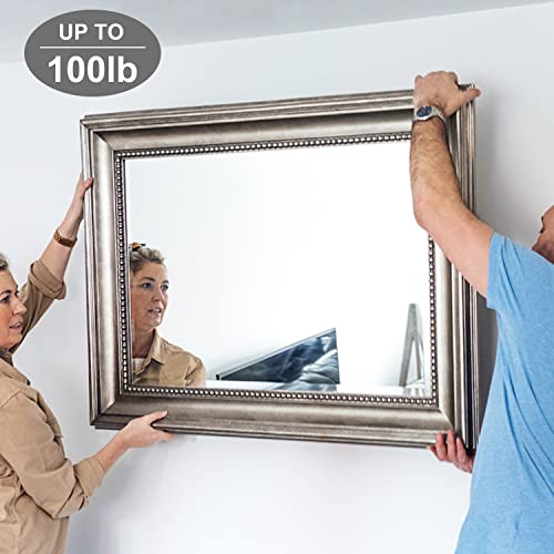 Image of 50pcs Picture Hangers with Different Sizes, Heavy Duty 30-100lbs Picture Hanging Hooks with Nails, Wall Hangers,Picture Hooks,Professional Plaster Picture Hanging Kit for Wooden Wall or Drywall