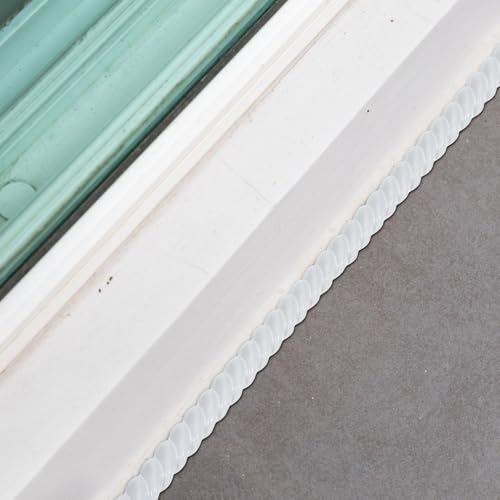 Garniture décorative auto-adhésive PVC blanche 5m pour plinthe souple - 5