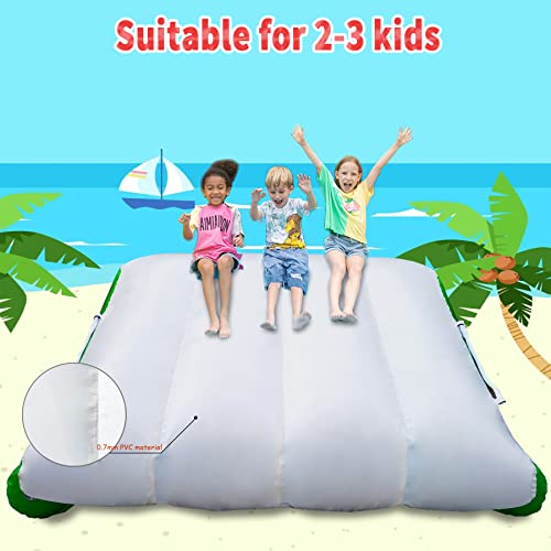 Baralir 8x8FT Pool Float Toy Climb & Slide Inflatable Iceberg, Commercial Grade Heavy Duty PVC Inflatable Water Pool Floats, Ride-On Pool Toys, Suitable for Kids Adults Beach & Pool Party