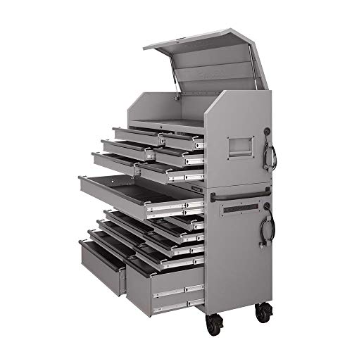 Husky 56 in. 18-Drawer Professional Tool Chest and Cabinet Set, Matte Gray