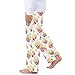 IHCVHQX Pajama Pants Popcorn Buckets Plush Fleece Long Pj Bottoms Sleepwear Lounge Pant S