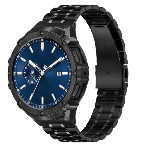 Stainless Steel Band with Case Compatible with Samsung Galaxy Watch 6 44mm