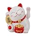 Accessoires de günstig Kaufen-Greensen Maneki Neko Winkekatze, Elektrische winkelarm Glücksbringer Katze, niedliche Glückskatze Dekofigur für Schreibtisch Wohnaccessoires Kassierertheke Dekoration (MLY11020-1 Weiß)