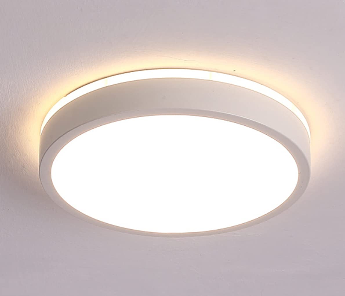 Plafonnier LED 12W rond pour entrée moderne luminaire blanc chaud 3000K