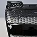 TLAPS 7422438564535 Compatible With 2005 2006-2008 Audi A4 B7 Glossy Black RS-Honeycomb Mesh Front Bumper Grill Grille With Emblem Base