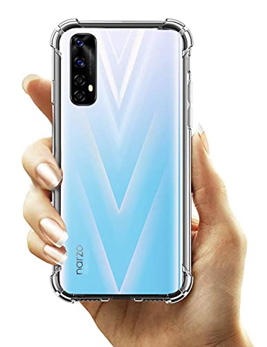 Image of COVERBLACK Transparent Back Cover for Realme RMX2161 / Realme Narzo 20Pro - Transparent