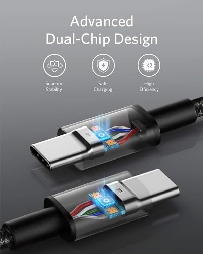 undefined Anker USB C to USB C Cable (10FT, 2Pack), Type-C 100W Charger Cord Fast Charging for iPhone 16 Series,MacBook Pro 2020,Pixel and More(USB 2.0,Black) の商品画像 2
