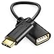 deleyCON 1 Stück Adapter USB-C auf USB-A - OTG - C Stecker auf A Buchse - Kabel Kompatibel mit iPhone 16 Pro Max/15 Max, iPad, MacBook Pro/Air, Galaxy S25/S24/S23, Computer, Notebook