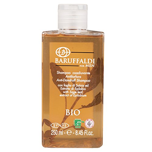 Anti-Schuppe BIO Shampoo mit Salbeiblatt und Epilobium Extract 250 ml/8.45 Fl.oz. - BaruffaldiBio for Men Made in Italy