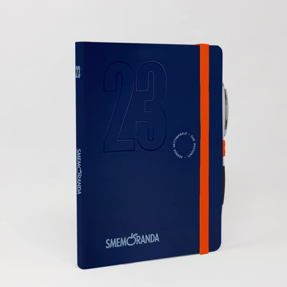 Smemoranda, Weekly Diary 12 Months, January, December 2023, Soft Cover, Checked Sheets, Large Size 13x18.8 cm, Pen Included - Image 2