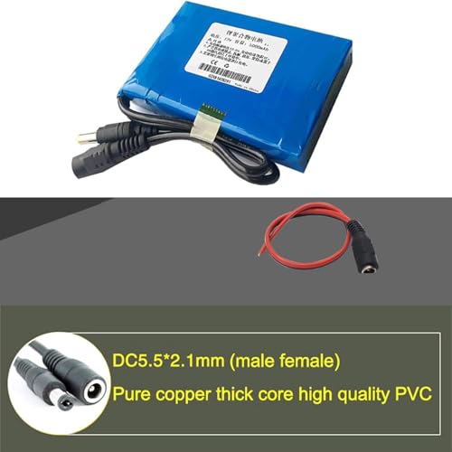 HELINAZI 12V 5000mAh Lithium-Ion Rechargeable Battery Pack for Alarm Systems/Monitor/Outdoor Devices Backup Battery,with Charger - Image 3