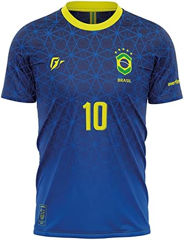 Camiseta Filtro UV Brasil Canarinho Azul Campeão