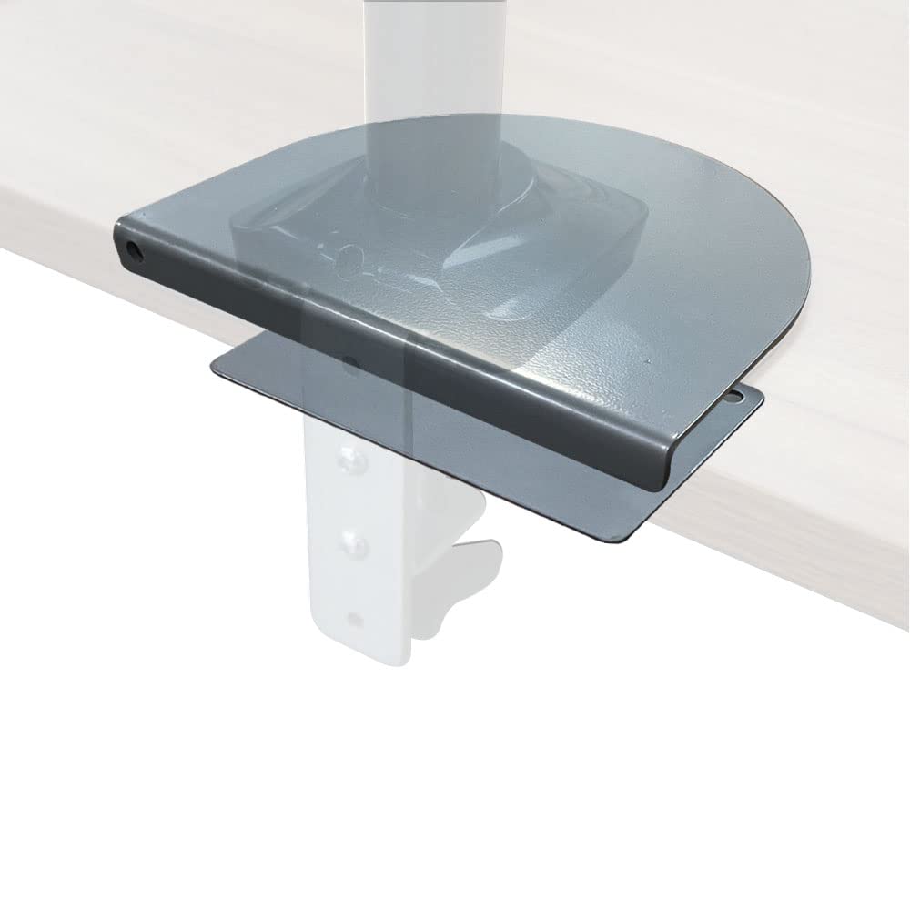 YOKEPO Steel Monitor Mount Reinforcement Plate for Thin, Glass and Other Fragile Tabletop, Steel Bracket Plate Fits Most Monitor Stand C Clamp Installation