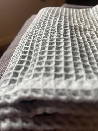 Image of Soft & Cozy Baby Waffle Blanket 43x40in Nursery Blankets for Boys Girls Swaddle Neutral Lightweight Baby and Toddler Throw Blanket Receiving Blanket (Green)
