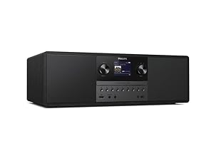 Philips TAM6805 Sistema de música Micro 50W con Radio por Internet, Bluetooth, Spotify Connect, USB, CD, Dab+, FM, Altavoces Bass Reflex – Sistema Compacto para el hogar o la Oficina