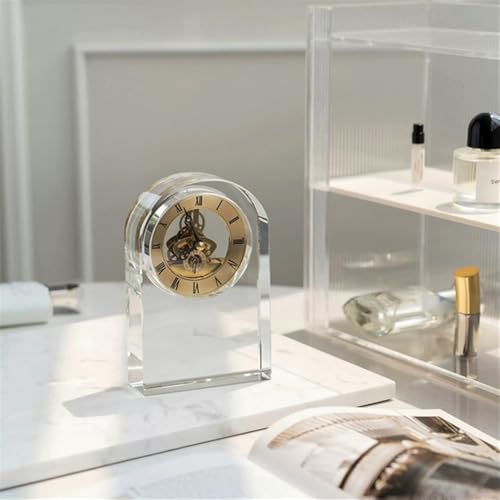 Reloj de mesa silencioso con maquinaria de precisión y estructura estéticamente limpia 7