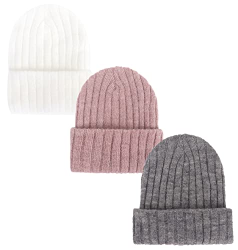 Image of Newborn Baby Wool Hat Cap Turban Toddler Warm Hat Kids Baby Cap Set