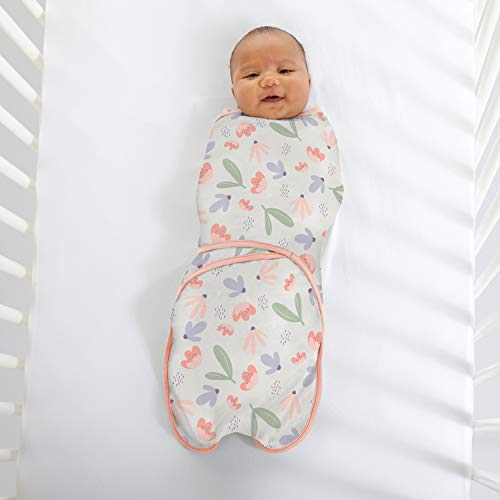 Image of Ingenuity Farewell Fuss Adjustable Easy-Wrap 2-pk Baby Swaddle Set - Posy