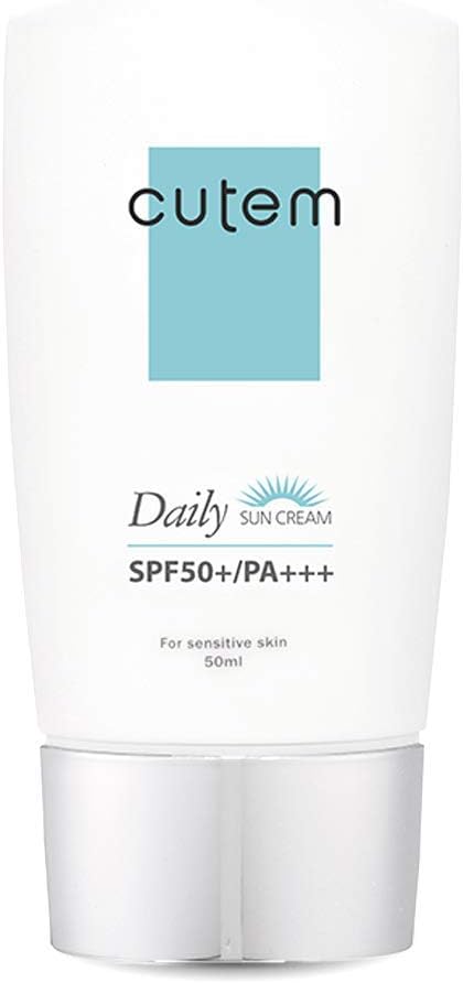 Skinmed Cutem Daily Sunscreen Cream with Ceramide 4-Hour Hydration and 8-Hour Uva Uvb Protection with Natural Herb Ingredients Sunblock Sunscreen for Sensitive Skin Lotion SPF 50 PA 1.7 Fl Ounce