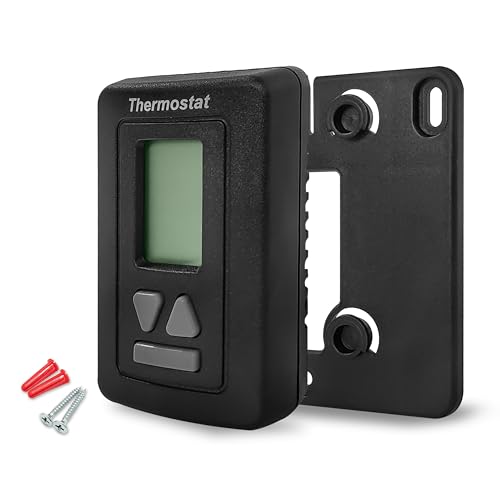 94303382 Digital RV Thermostat 12V Compatible with RV Heating & Cooling Systems Black