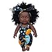 MAWOLY Schwarzafrikanisches Schwarzes Baby Nettes Lockiges Schwarzes 35Cm Vinyl-Babyspielzeug