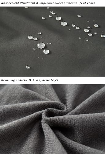 DCmount Regenjacke Damen Wasserdicht übergangsjacke damen Outdoor Wanderjacke softshelljacke für damen mit Kapuze