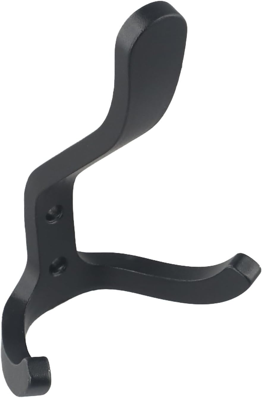 Aluminum Alloy Wall Hook For Home Organization, Waterproof And Rust Proof Hanger For Clothes Bags Hats Keys, Bathroom Bedroom Garage For Tile Backsplash, Black Gold Silver(black)