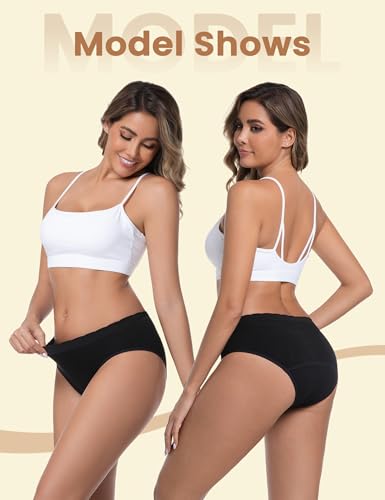 Image of ECO PERIOD Seamless Period Panties Heavy Flow Period Underwear for Women | Leakproof Menstrual Underwear, Incontinence Briefs, Soft Postpartum Panties, No Show Period Panty, Overnight Protection