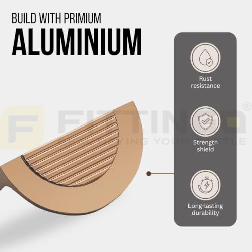 Image of VEZEL Aluminium Knobs for Cabinet /Drawer Knobs /Wardrobe Handle - Modern Cabinet Pull for Wardrobe, Drawer & Furniture, PVD Rose Gold, 32mm - Pack of 1-| 3 Years Warranty |
