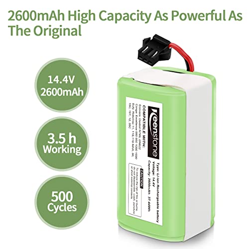 Image of Keenstone Li-Ion Battery 2600 mAh 14.4 V for Bagotte BG600 BG700 IKOHS Netbot S14 S15 Eufy RoboVac 11 11S 11S Max 30 30C 35C 12 15C 15C Max Deebot 605 N79S Conga Excellence 9 34 /36 0