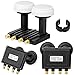 QUAD Monoblock LNB 0,1dB Doble LNC HB DIGITAL KIT 4 Participantes Directamente...