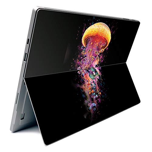 Image of MightySkins Carbon Fiber Skin for Microsoft Surface Pro 7 - Jellyfish Ride | Textured Carbon Fiber Finish | Easy to Apply, Remove, and Change Styles | Made in The USA