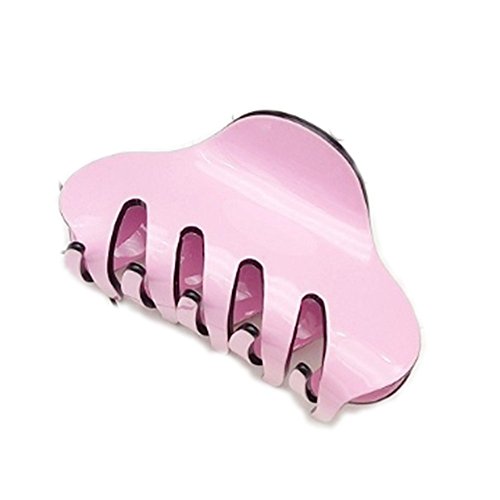 Fermagli per capelli da donna, per capelli con granchio, in tinta unita, accessorio per capelli (rosa)