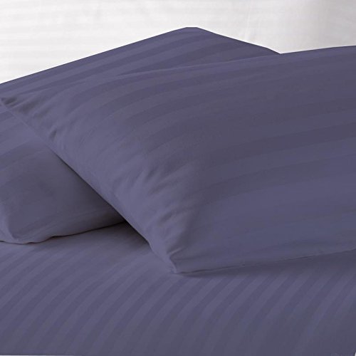 Image of Cotton 300 TC Pillow Cover, King, Dark Blue, 2 Pieces