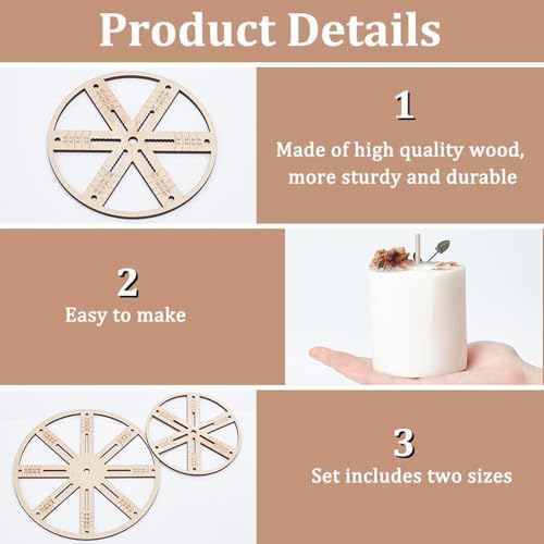 Herramienta para centrar mechas de vela de madera miniatura 5