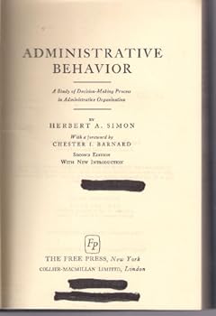 Hardcover Administrative Behavior Book