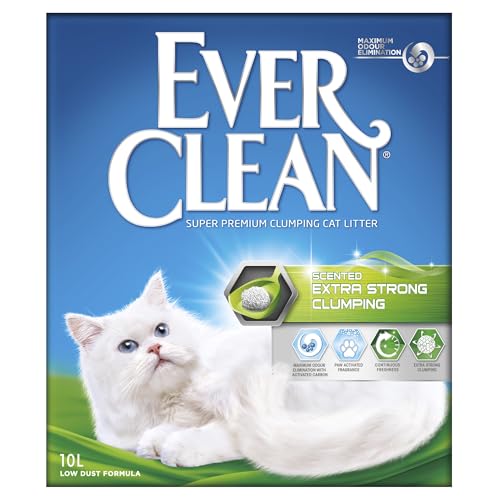 Ever Clean Clumping Cat Litter, Extra Strong Clumping Cat Litter, Scented for Long-lasting freshness, 10L