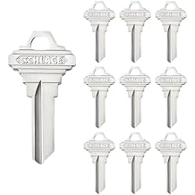 SC1 Key Blanks, Uncut Blank Keys for 5-Pin Locks - 10 Pca