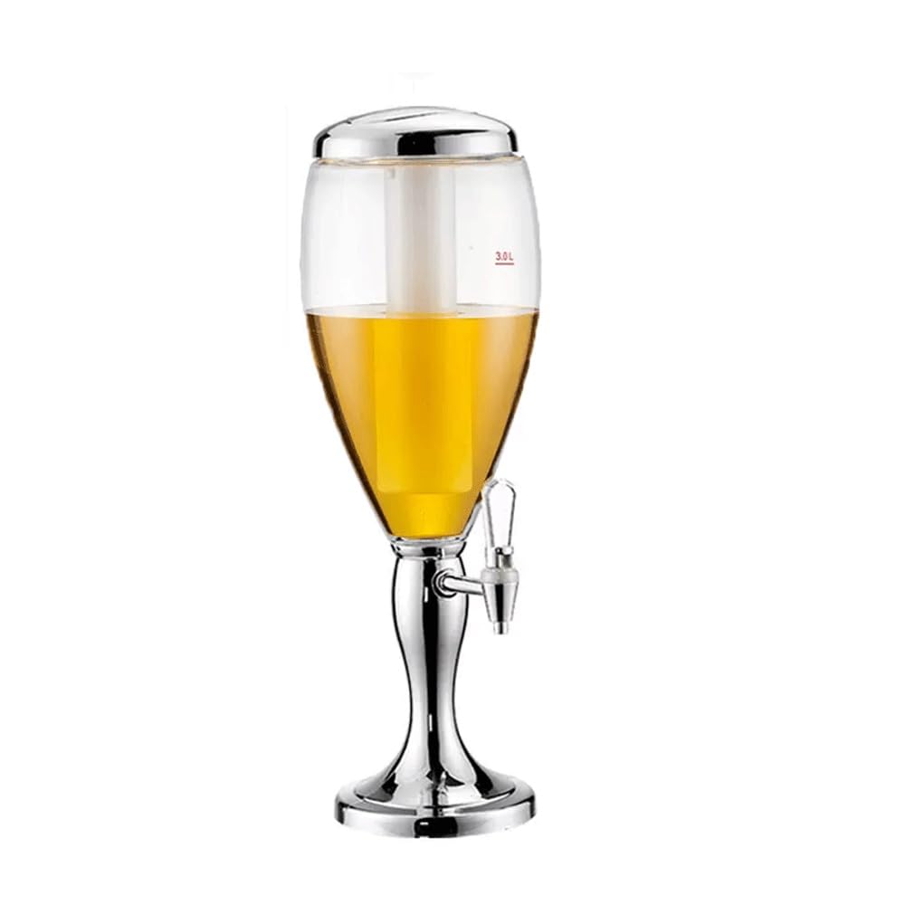 Dispenser di birra da tavolo di grande capacità con tubo di ghiaccio rimovibile, ideale per bar domestici e feste di gioco