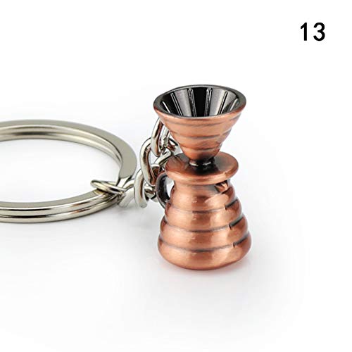 Preisvergleich Produktbild MNBVC DIY Keyrings Küchengeschirr Ringhalter niedlich Mini Kaffee Schlüsselanhänger Küchengeschirr Gadget Schlüsselbund Geschenk